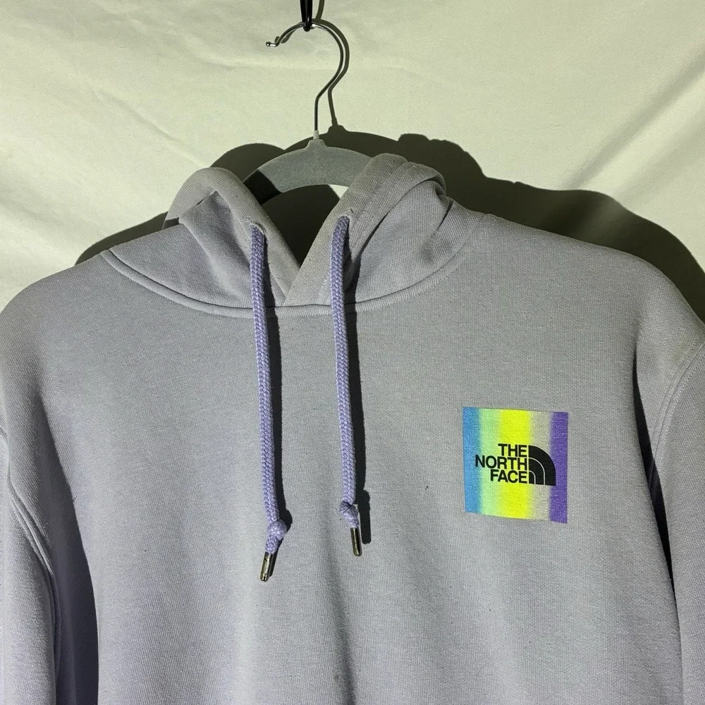 The North Face Men's XL Neon 3-D Graphic Print Logo Pullover Hoodie Drawstring